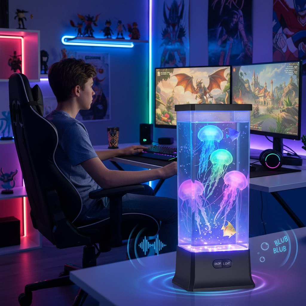 Electric Jellyfish Lamp – Color Changing LED Mood Light for Home & Relaxation