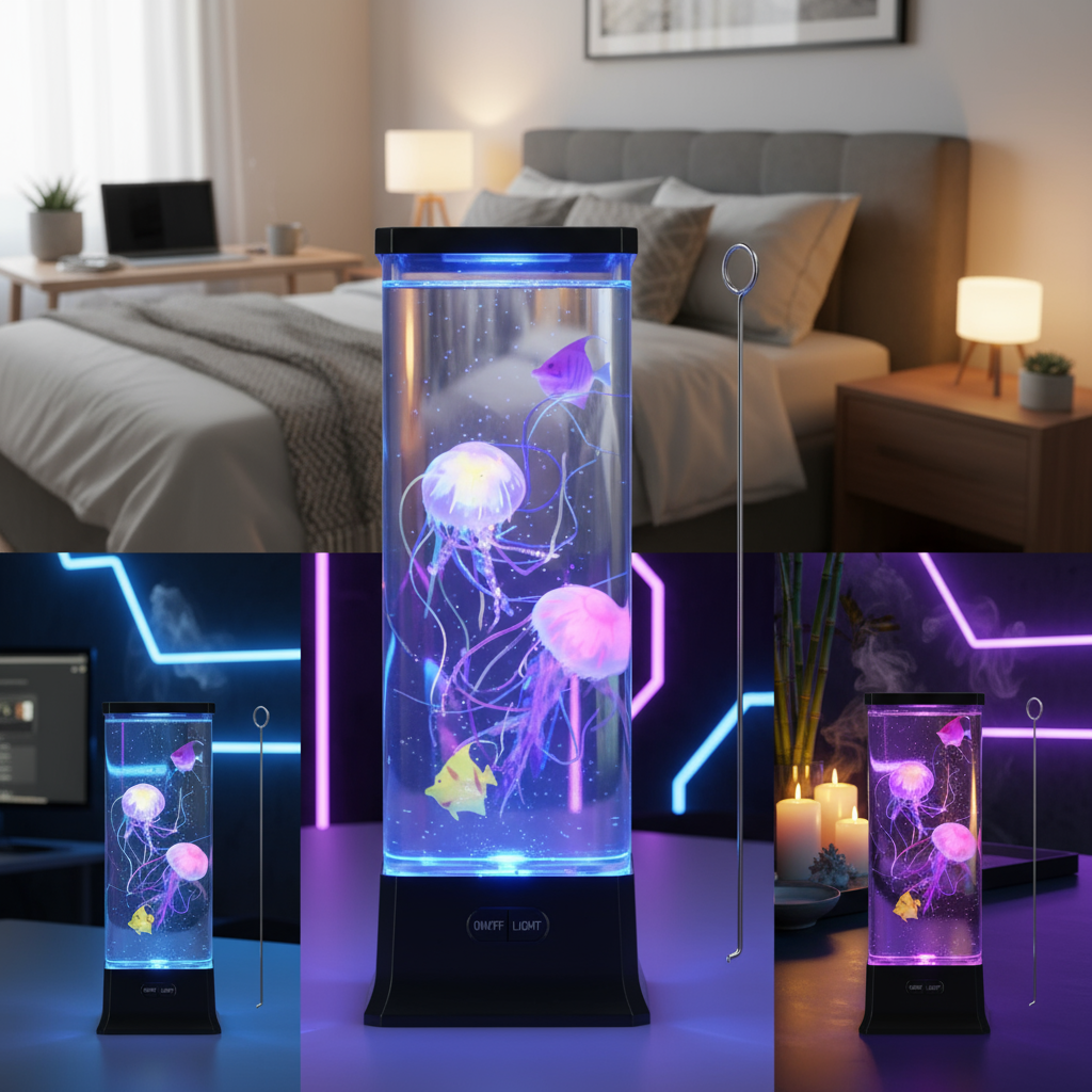 Electric Jellyfish Lamp – Color Changing LED Mood Light for Home & Relaxation