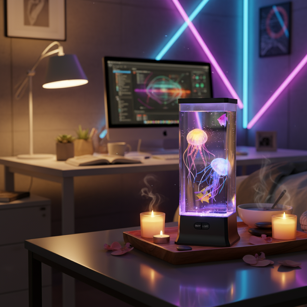 Electric Jellyfish Lamp – Color Changing LED Mood Light for Home & Relaxation